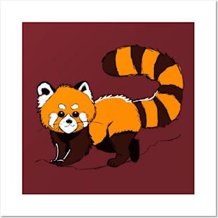 Radiant Red Panda Posters and Art